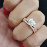 heart Cut Diamond Engagement Ring 18k rose gold 