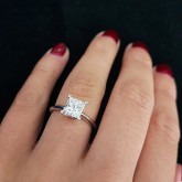 princess Cut Diamond Engagement Ring platinum 
